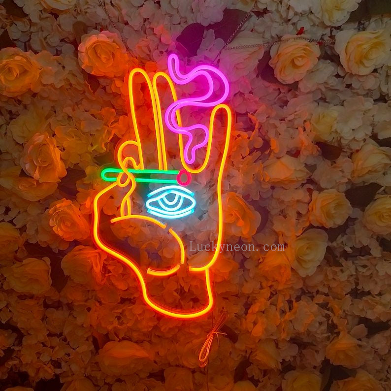 Smoking Hand - LED Neon Sign