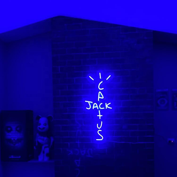 Cactus Jack LED Neon Sign hang sign wall home decor craft | Led neon signs