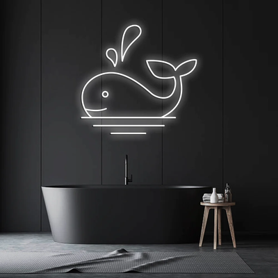 Whale Neon Sign