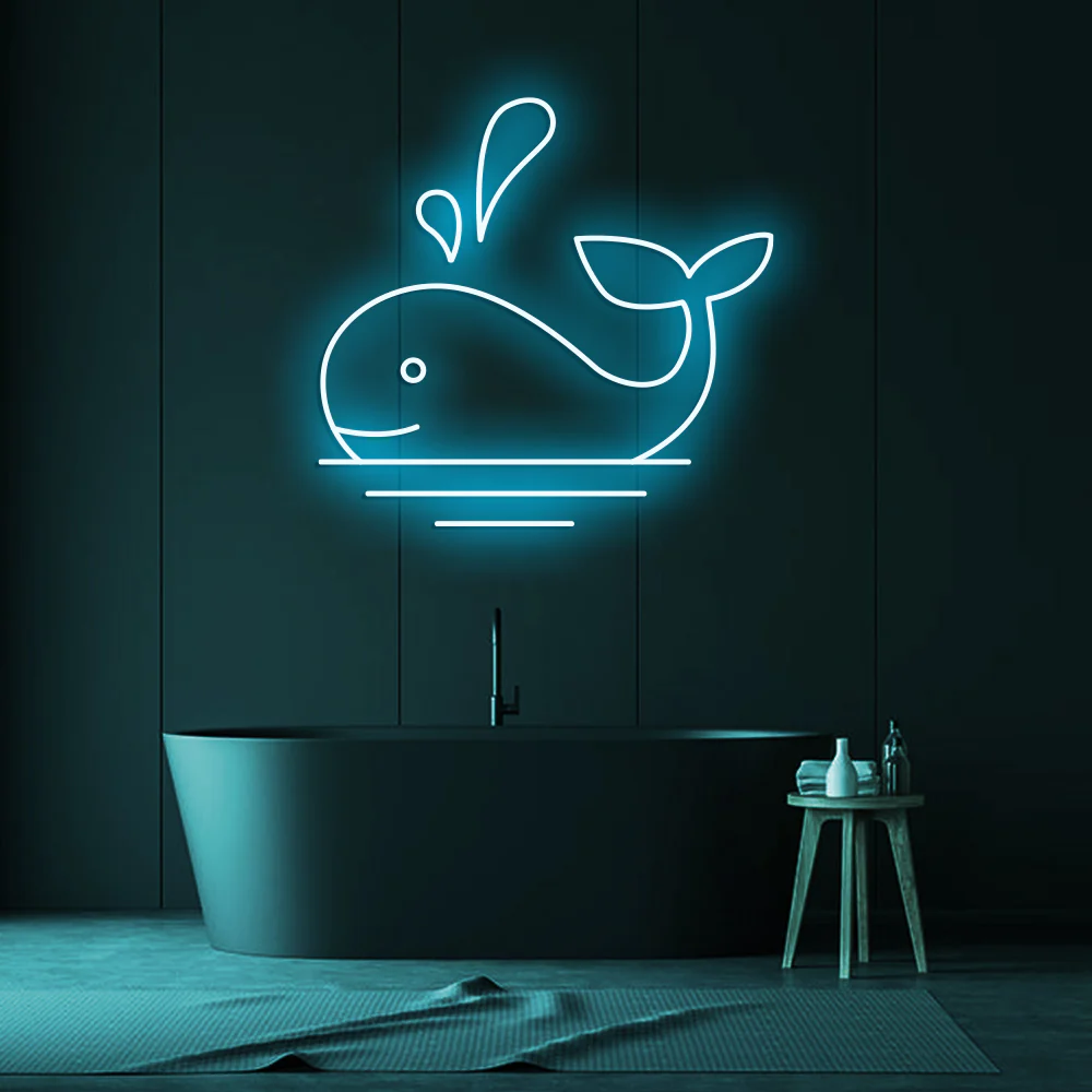 Whale Neon Sign