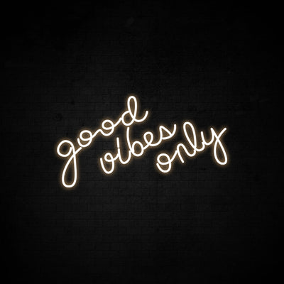 Good Vibes Blue Neon Sign Beer Bar Gift