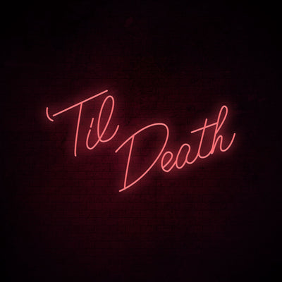 Til Death Neon Sign Bar Sign Party Neon Led Neon Light Wedding Decor Red Light Home Room Wall Decoration Ins
