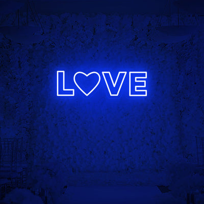 Neon Love blue Signs Light LED Love Art Dorm Decor Sign-Wall Decor