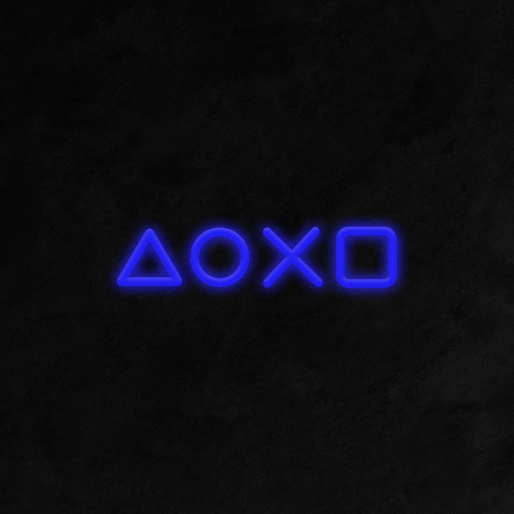 PlayStation neon sign for living room