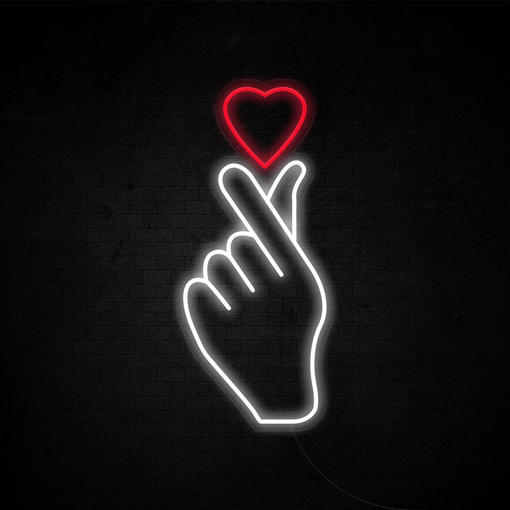 Finger Heart Neon Signs LED Neon Light