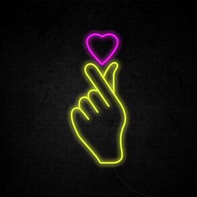 NEON 'FINGER HEART' SIGN