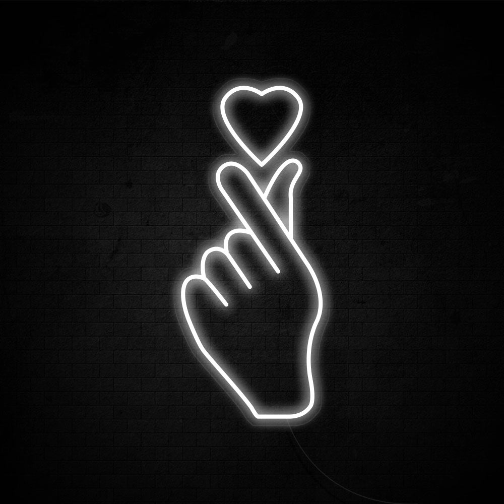 New Finger Heart Acrylic Light Lamp Neon Sign