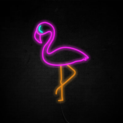 New Pink Flamingo Wall Decor Artwork Acrylic Neon Light Sign 