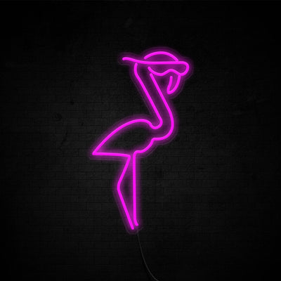 New Pink Flamingo Wall Decor Artwork Acrylic Neon Light Sign 