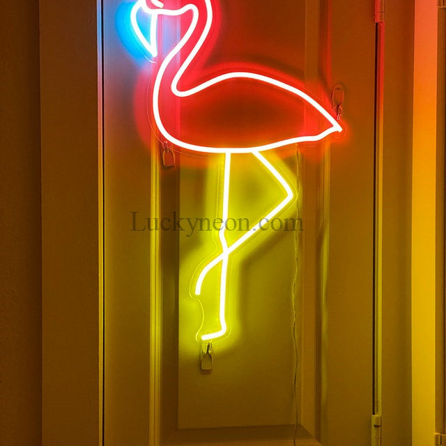 Flamingo Neon Sign,Animal Neon Sign Custom,Neon Lights, Led Sign For Bedroom, Pink Light Up Sign for Home Room