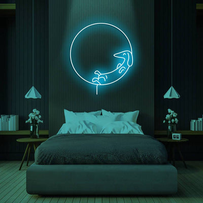 Dog Puppy Back Pet Flex Silicone LED Neon Sign 