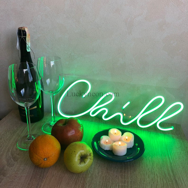 Chill Led Neon Sign, Chill Neon Led Sign, Chill Neon Wall Light – LUCKYNEON