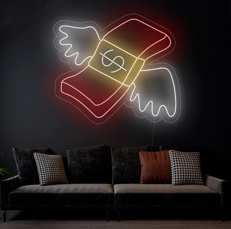 Money Neon Light Sign for Indoor 