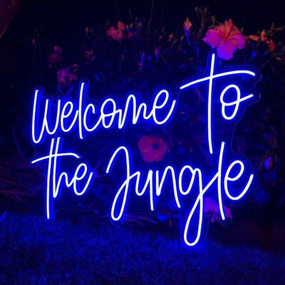 Welcome to the jungle neon sign