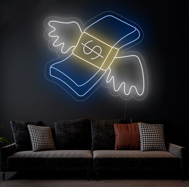 Dollar neon sign,Dollar sign wall art,Dollar led sign,Green neon sign