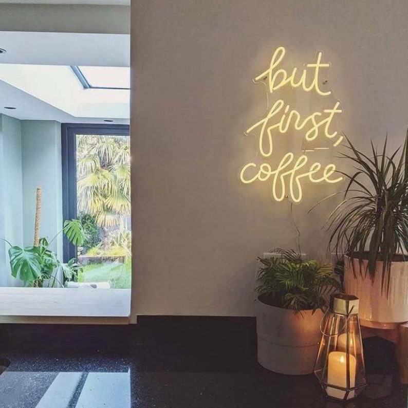 But First Coffee -Café neon sign, Custom Coffee neon sign