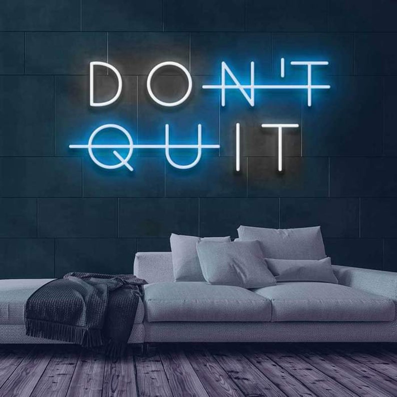 DON'T QUIT gym neon sign bedroom