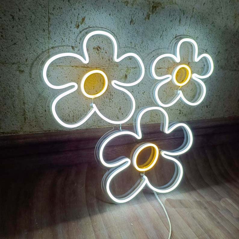Poppies neon sign,Flower neon sign,Flower neon light,Flower led sign,Flower led light sign,Neon sign