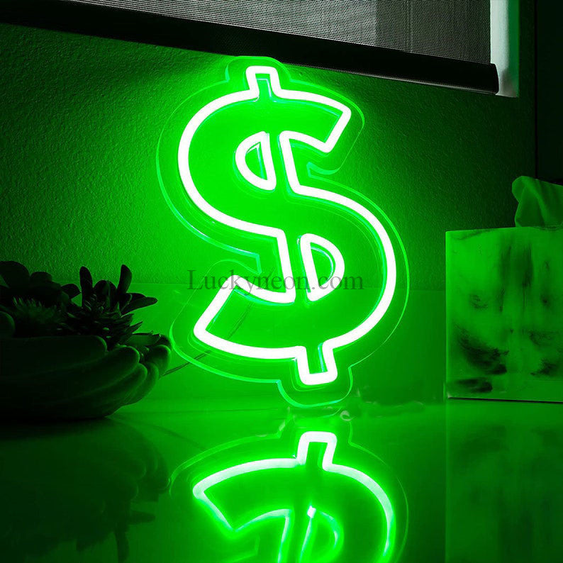 Dollar Symbol Led Neon Sign for Business Office ,Money Neon Light