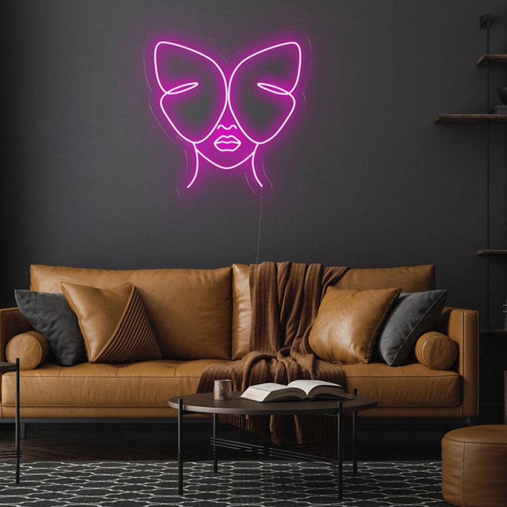 Butterfly Girl - LED Neon Sign