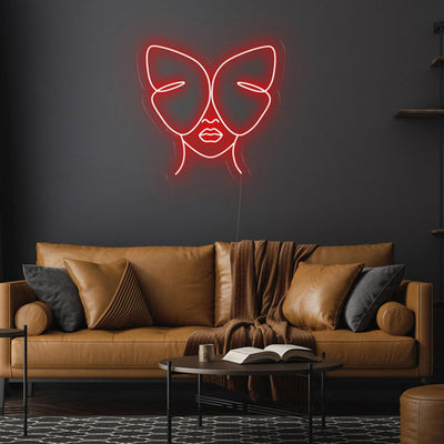 Butterfly Girl - LED Neon Sign