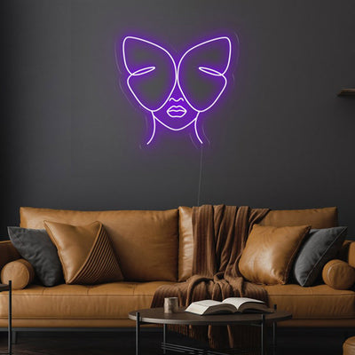 Butterfly Girl - LED Neon Sign