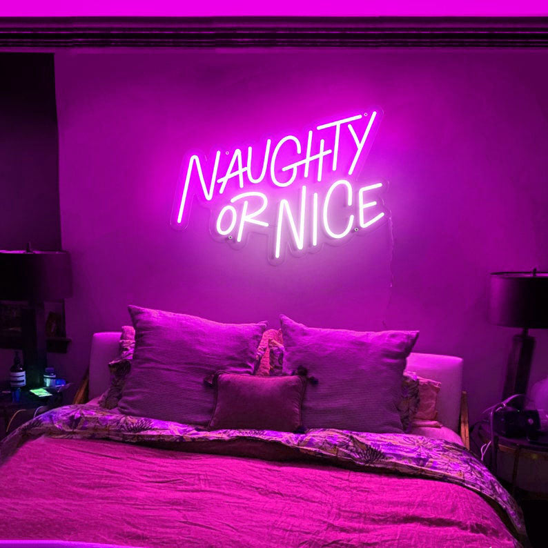 Naughty or Nice Neon Sign kids bedroom neon sign Halloween Neon Sign LUCKYNEON