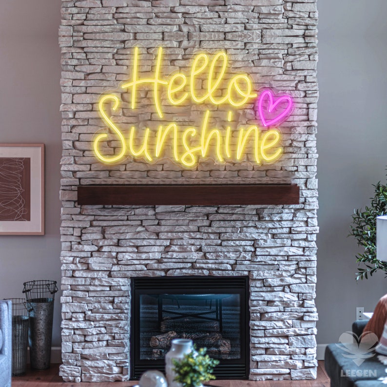 Hello Sunshine Neon Sign, Hello Sunshine Led Sign, Hello Sunshine Led Signs
