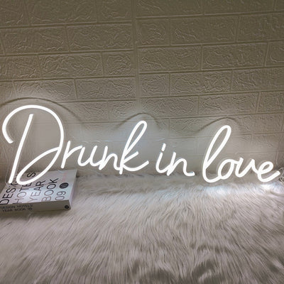 Drunk in Love Neon Sign Custom, Wedding Decor Neon Signs 