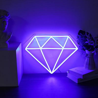 Diamond Neon Sign with Acrylic Board 
