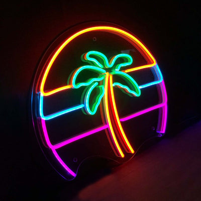 LED Coconut Palm Tree Sign Neon