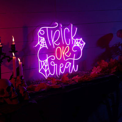 Trick Or Treat Neon Sign/ Halloween Neon Sign