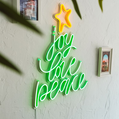 Joy Love Peace Neon Sign