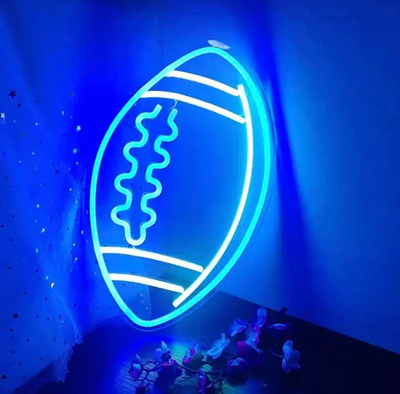 Rugby Ball Neon Sign