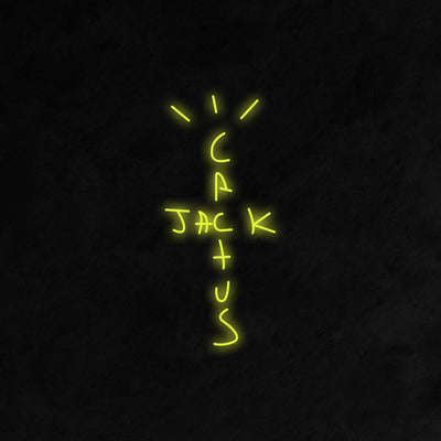  CACTUS JACK LED NEON LEMON YELLOW LIGHT SIGN