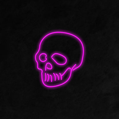Pink Skull Led Neon Sign, Pink Skull Neon Led Sign, Skull Neon Light,