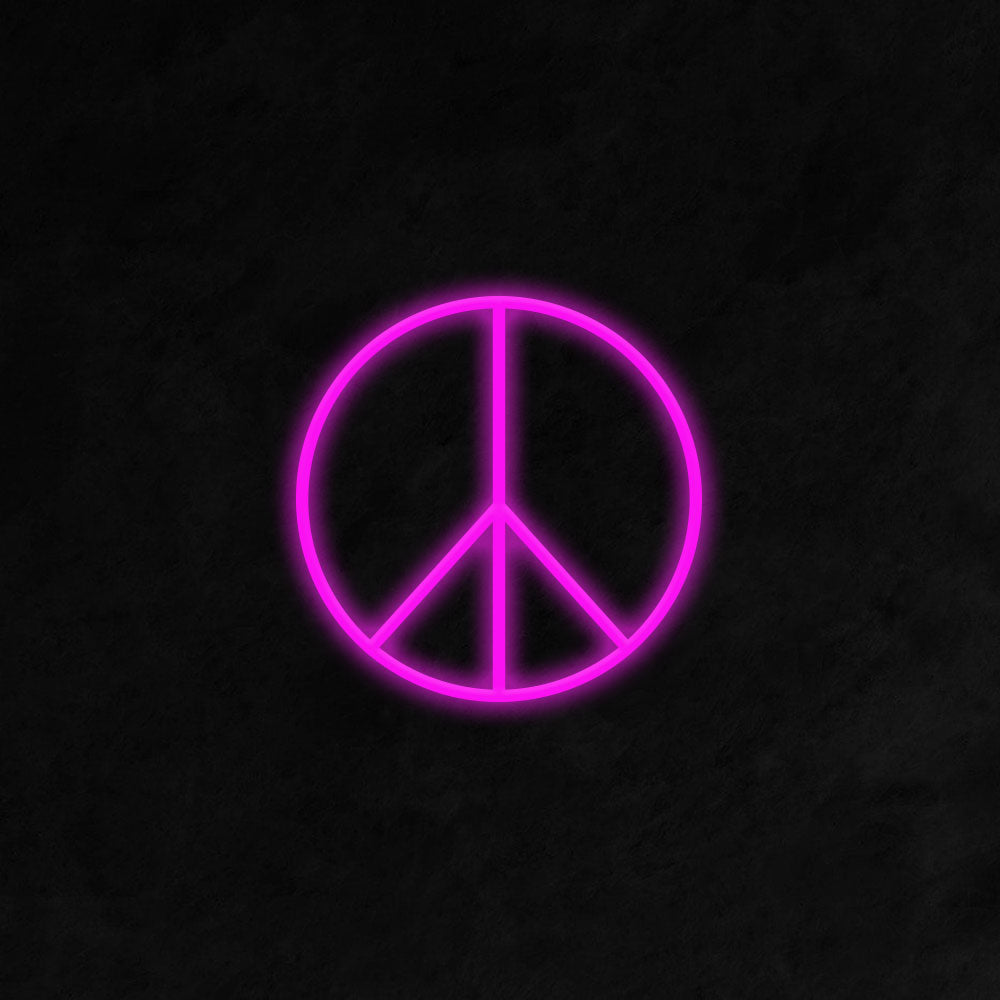 Peace Symbol LED Neon Light Sign