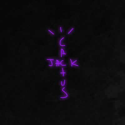 CACTUS JACK LED NEON PURPLE LIGHT SIGN