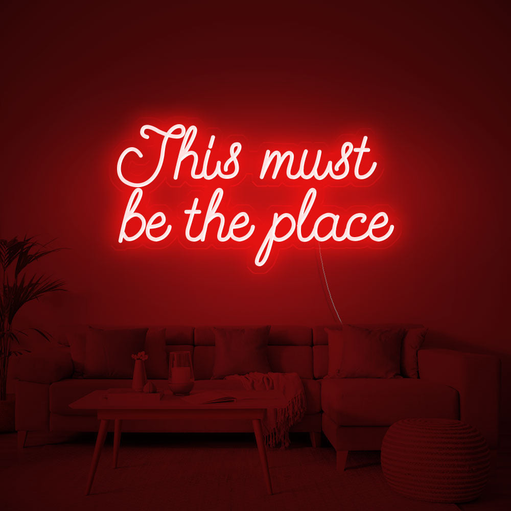 This Must Be The Place Neon Light Sign Bedroom Decor Beer Bar Pub