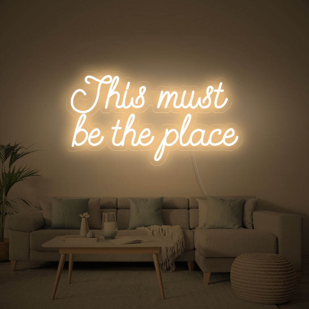 This Must Be The Place Neon Sign Light Lamp Glass Decor